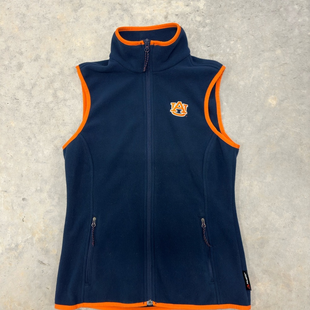 Columbia Auburn Tigers Vest Womens Small Fleece Full Zip Collared NCAA Football